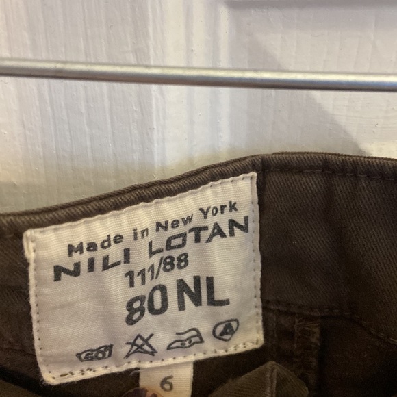 Nili Lotan Cropped Military Pant Brown Sz 6 - Picture 5 of 9